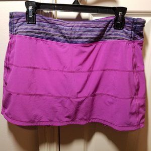 Lululemon Pace Rival Magenta Skirt Skort Size 12 Tall 12T EUC